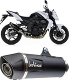 Exhaust Tip With Noise Certification Nero Stainless Steel Carbon Fiber End Cap - Leovince Compatible With Kawasaki Z 750 (2007-2014)