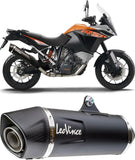 Exhaust Tip With Noise Certification Nero Stainless Steel Carbon Fiber End Cap - Leovince Compatible With Ktm 1050 Adventure (2015-2016)