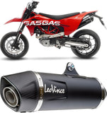 Exhaust Tip With Noise Certification Nero Stainless Steel Carbon Fiber End Cap - Leovince Compatible With Ktm 690 Enduro R (2019-2024)