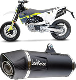 Exhaust Tip With Noise Certification Nero Stainless Steel Carbon Fiber End Cap - Leovince Compatible With Husqvarna 701 Supermoto (2021-2024)