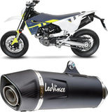 Complete Catalytic Exhaust System With Sound Certification Nero Stainless Steel Carbon Fiber End Cap - Leovince Compatible With Husqvarna 701 Enduro - Lr (2017-2020)