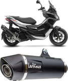 Exhaust Tip With Noise Certification Nero Stainless Steel Carbon Fiber End Cap - Leovince Compatible With Aprilia Sr Gt 125 - Sport (2022-2024)