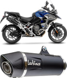 Exhaust Tip With Noise Certification Nero Stainless Steel Carbon Fiber End Cap - Leovince Compatible With Triumph Tiger 1200 Gt (2022-2024)