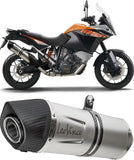 Exhaust Tip With Noise Certification Lv One Evo Stainless Steel Carbon Fiber End Cap - Leovince Compatible With Bmw F 800 Gs - Adventure (2008-2016)