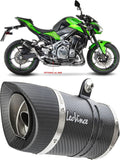Exhaust Tip With Noise Certification Lv Pro Carbon Fiber Carbon Fiber End Cap - Leovince Compatible With Kawasaki Z 900 (2017-2019)
