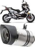 Exhaust Tip With Noise Certification Lv Pro Stainless Steel Carbon Fiber End Cap - Leovince Compatible With Honda X-Adv 750 (2017-2024)