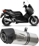 Exhaust Tip With Noise Certification Lv One Evo Stainless Steel Carbon Fiber End Cap - Leovince Compatible With Yamaha X-Max 300 (2017-2020)
