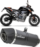 Exhaust Tip With Noise Certification Lv One Evo Carbon Fiber Carbon Fiber End Cap - Leovince Compatible With Ktm 890 Duke - L A2 - R (2020-2023)