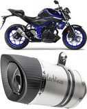 Exhaust Tip With Noise Certification Lv Pro Stainless Steel Carbon Fiber End Cap - Leovince Compatible With Yamaha Yzf-R3 (2019-2020)