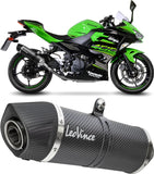 Exhaust Tip With Noise Certification Lv One Evo Carbon Fiber Carbon Fiber End Cap - Leovince Compatible With Kawasaki Ninja 400 (2022-2023)