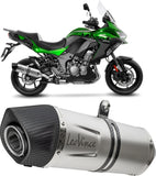 Exhaust Tip With Noise Certification Lv One Evo Stainless Steel Carbon Fiber End Cap - Leovince Compatible With Kawasaki Versys 1000 (2019-2024)