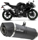 Exhaust Tip With Noise Certification Lv One Evo Carbon Fiber Carbon Fiber End Cap - Leovince Compatible With Kawasaki Zx 6R Ninja (2024-2026)