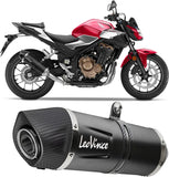Exhaust Tip With Noise Certification Lv-12 R Stainless Steel Carbon Fiber End Cap - Leovince Compatible With Honda Crf 1100 L Africa Twin Adventure Sports (2024-2026)