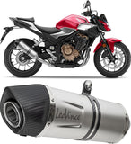 Exhaust Tip With Noise Certification Lv-12 R Stainless Steel Carbon Fiber End Cap - Leovince Compatible With Honda Crf 1100 L Africa Twin Dct (2024-2026)