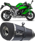 Exhaust Tip With Noise Certification Lv-14 R Steel Black Carbon Fiber End Cap - Leovince Compatible With Kawasaki Ninja 500 - Se (2024-2026)