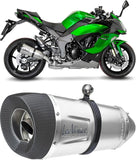 Exhaust Tip With Noise Certification Lv One Evo Stainless Steel Carbon Fiber End Cap - Leovince Compatible With Honda Integra 700 - Dct (2012-2013)