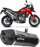Exhaust Tip With Noise Certification Lv One Evo Steel Black Carbon Fiber End Cap - Leovince Compatible With Triumph Tiger 850 (2020-2023)
