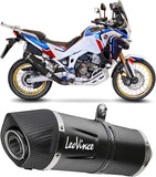 Exhaust Tip With Noise Certification Nero Stainless Steel Carbon Fiber End Cap - Leovince Compatible With Piaggio Beverly 350 Sport Touring E3 (2011-2016)