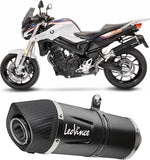 Exhaust Tip With Noise Certification Lv One Evo Steel Black Carbon Fiber End Cap - Leovince Compatible With Bmw F 800 Gt (2017-2020)