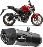Complete Catalytic Exhaust System With Sound Certification Lv One Evo Steel Black Carbon Fiber End Cap - Leovince Compatible With Honda Cb 125 R Neo Sports Café (2021-2023)