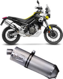 Exhaust Tip With Noise Certification Lv One Evo Stainless Steel - Leovince Compatible With Aprilia Tuareg 660 (2022-2024)