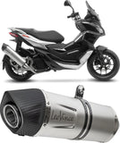Exhaust Tip With Noise Certification Lv One Evo Stainless Steel Carbon Fiber End Cap - Leovince Compatible With Aprilia Sr Gt 125 - Sport (2022-2024)