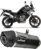 Exhaust Tip With Noise Certification Lv One Evo Steel Black Carbon Fiber End Cap - Leovince Compatible With Ktm 890 Adventure L A2 - R (2021-2026)