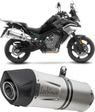 Exhaust Tip With Noise Certification Lv One Evo Stainless Steel Carbon Fiber End Cap - Leovince Compatible With Ktm 790 Adventure - R (2019-2020)
