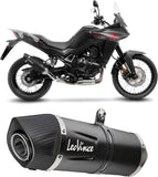 Exhaust Tip With Noise Certification Lv One Evo Steel Black Carbon Fiber End Cap - Leovince Compatible With Honda Xl 750 Transalp Urban (2025-2026)