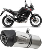Exhaust Tip With Noise Certification Lv One Evo Stainless Steel Carbon Fiber End Cap - Leovince Compatible With Honda Xl 750 Transalp Urban (2023-2024)