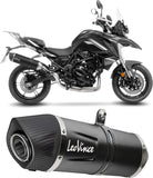 Exhaust Tip With Noise Certification Lv One Evo Steel Black Carbon Fiber End Cap - Leovince Compatible With Benelli Trk 702 - X (2023-2024)