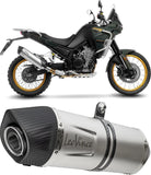 Exhaust Tip With Noise Certification Lv One Evo Stainless Steel Carbon Fiber End Cap - Leovince Compatible With Kove Moto 800 X Pro - Adv (2024-2026)