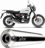 Exhaust Tip With Noise Certification Classic Racer Stainless Steel Stainless Steel End Cap - Leovince Compatible With Honda Gb 350 S (2025-2026)