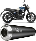 Exhaust Tip With Noise Certification Gp One Stainless Steel Stainless Steel End Cap - Leovince Compatible With Royal Enfield Hunter 350 (2022-2024)