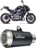 Exhaust Tip With Noise Certification Lv-10 Steel Black Stainless Steel End Cap - Leovince Compatible With Kawasaki Z 900 A2 (2018-2024)