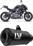 Exhaust Tip With Noise Certification Lv Pro Stainless Steel Carbon Fiber End Cap - Leovince Compatible With Yamaha Mt-03 (2018-2019)