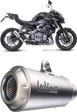 Exhaust Tip With Noise Certification Nero Stainless Steel Carbon Fiber End Cap - Leovince Compatible With Honda Cb 500 X (2019-2023)