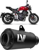 Exhaust Tip With Noise Certification Lv One Evo Stainless Steel Carbon Fiber End Cap - Leovince Compatible With Aprilia Rs 125 - Replica Gp (2017-2020)