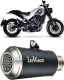 Exhaust Tip With Noise Certification Lv-10 Steel Black Stainless Steel End Cap - Leovince Compatible With Benelli Leoncino - Trail 500 (2017-2024)