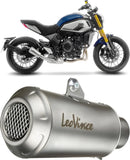 Exhaust Tip With Noise Certification Lv-10 Stainless Steel Stainless Steel End Cap - Leovince Compatible With Cfmoto 700 Cl-X Heritage (2021-2023)