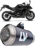 Exhaust Tip With Noise Certification Lv-10 Carbon Fiber Stainless Steel End Cap - Leovince Compatible With Suzuki Gsx-S 1000 Gt (2021-2024)