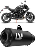 Exhaust Tip With Noise Certification Lv-10 Steel Full Black Steel Black End Cap - Leovince Compatible With Kawasaki Z 900 A2 (2025-2026)