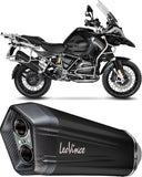 Exhaust Tip With Noise Certification Lv-12 Steel Black Carbon Fiber End Cap - Leovince Compatible With Bmw R 1250 Gs Adventure (2019-2023)