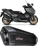 Complete Catalytic Exhaust System With Sound Certification Lv-12 Steel Full Black Carbon Fiber End Cap - Leovince Compatible With Yamaha Xp 560 T-Max Tech Max (2020-2024)