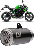 Exhaust Tip With Noise Certification Lv Corsa S Steel Black Stainless Steel End Cap - Leovince Compatible With Kawasaki Z 900 A2 (2025-2026)