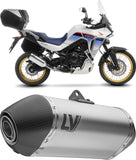 Exhaust Tip With Noise Certification Lv-14 Titanium Carbon Fiber End Cap - Leovince Compatible With Honda Xl 750 Transalp Travel (2023-2024)