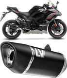 Exhaust Tip With Noise Certification Lv-14 R Steel Black Carbon Fiber End Cap - Leovince Compatible With Kawasaki Ninja 1000 Sx (2025-2026)