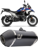 Exhaust Tip With Noise Certification Lv-14 Steel Black Carbon Fiber End Cap - Leovince Compatible With Bmw R 1300 Gs Adventure (2024-2026)