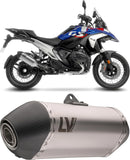 Exhaust Tip With Noise Certification Lv-14 Stainless Steel Carbon Fiber End Cap - Leovince Compatible With Bmw R 1300 Gs Adventure (2024-2026)