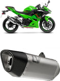 Exhaust Tip With Noise Certification Lv Pro Stainless Steel Carbon Fiber End Cap - Leovince Compatible With Yamaha Yzf-R3 (2018)